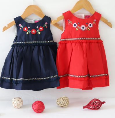 Robe fleury bébé avec bloomer