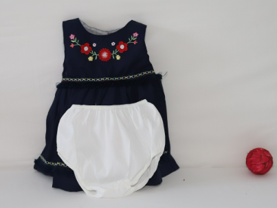 Robe fleury bébé avec bloomer